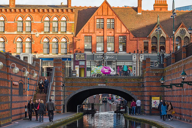 Birmingham city center view